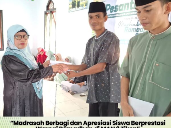 Madrasah Berbagi dan Apresiasi Siswa Berprestasi Warnai Ramadhan di MAN 2 Tikep