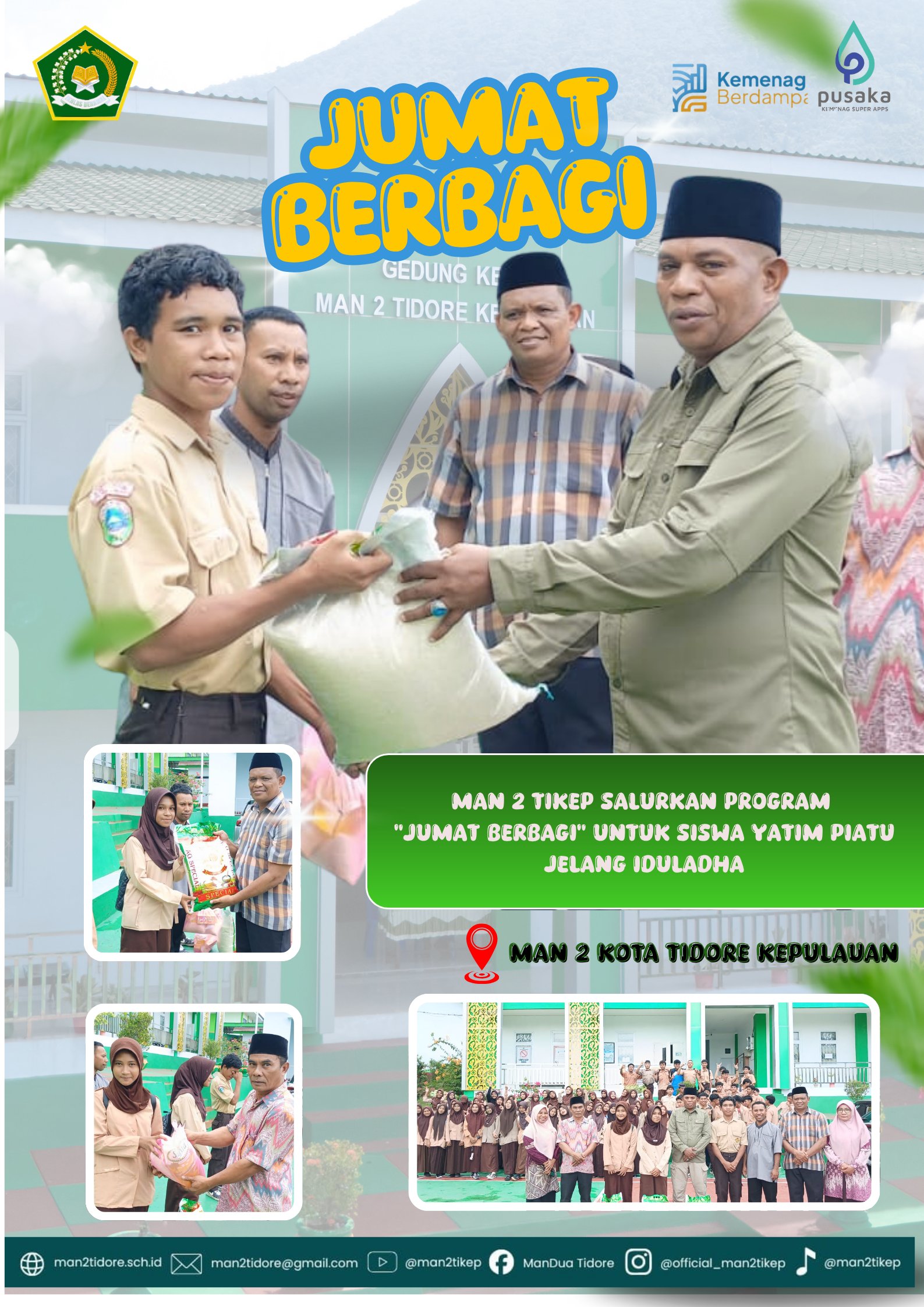 MAN 2 Tikep Salurkan Program “Jumat Berbagi” untuk Siswa Yatim Piatu Jelang Iduladha