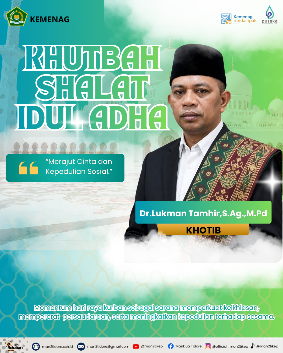 Kepala MAN 2 Tikep Jadi Khotib Shalat Iduladha 1447 H
