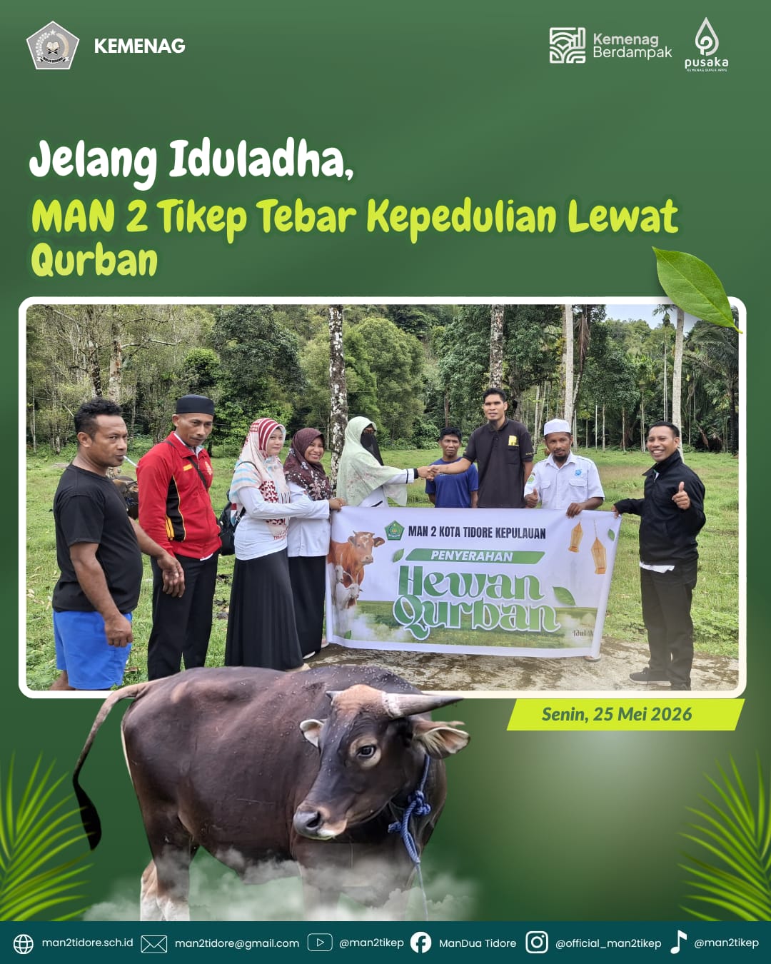 Jelang Idul Adha, MAN 2 Tikep Tebar Kepedulian Lewat Qurban