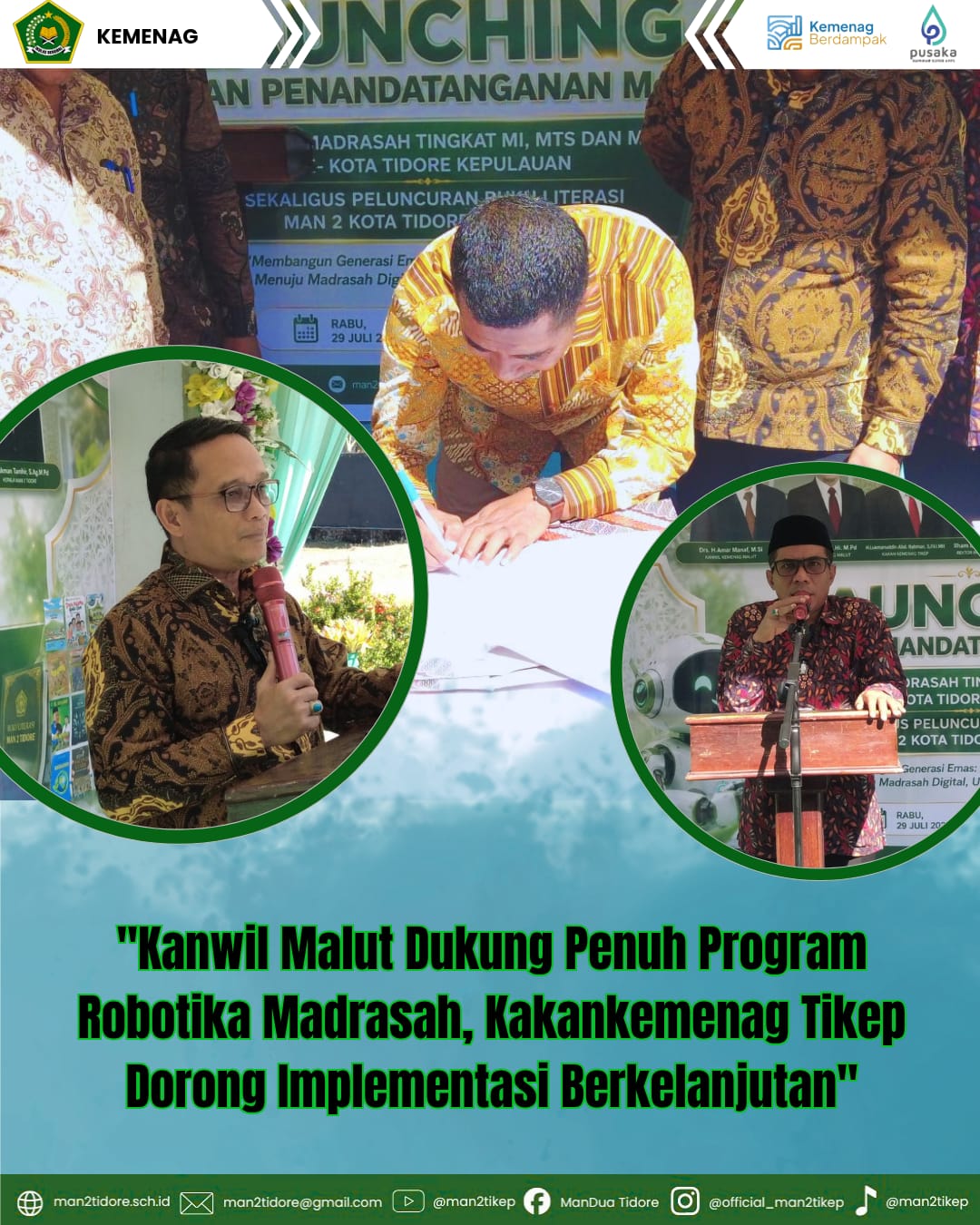 Kanwil Kemenag Maluku Utara Dukung Penuh Program Robotika Madrasah, Kakankemenag Tikep Dorong Implementasi Berkelanjutan