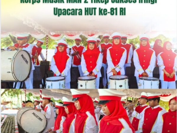 2 Siswa MAN 2 Tikep Bertugas sebagai Paskibra, Korsik Iringi Upacara HUT ke-81 RI