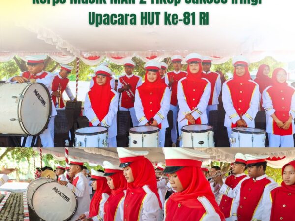 2 Siswa MAN 2 Tikep Bertugas sebagai Paskibra, Korsik Iringi Upacara HUT ke-81 RI